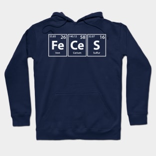 Feces (Fe-Ce-S) Periodic Elements Spelling Hoodie